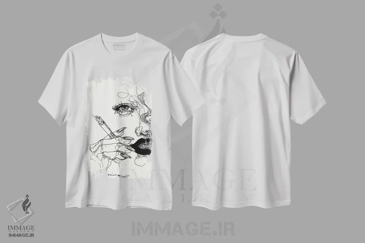 تیشرت سفید طرح دار فقط یکی، دکوراسیون جایگزین اثر دوریانا پوپا | immage.ir