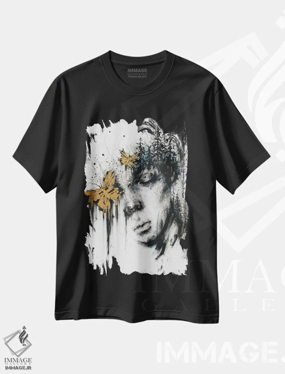 تیشرت مشکی طرح دار در هماهنگی با طبیعت، دکوراسیون جایگزین اثر دوریانا پوپا | immage.ir