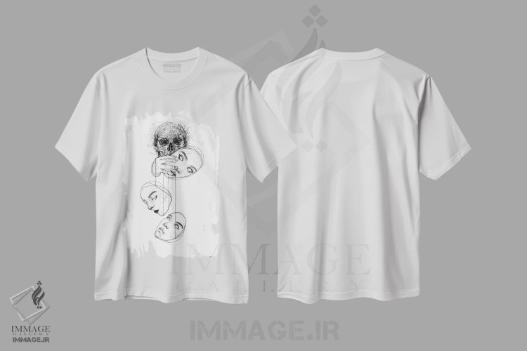 تیشرت سفید طرح دار چیدن، دکوراسیون جایگزین اثر دوریانا پوپا | immage.ir