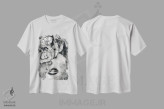 تیشرت سفید طرح دار خارآلود، دکوراسیون جایگزین اثر دوریانا پوپا | فروشگاه ایماژ