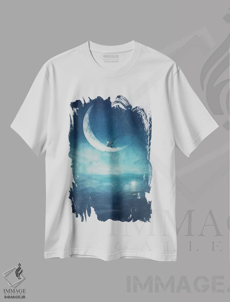 تیشرت سفید طرح دار آثار سایکوشَدو - immage.ir