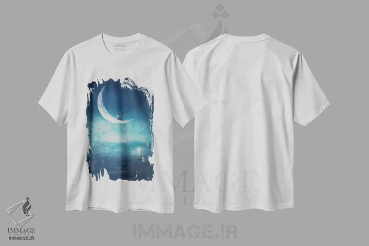 تیشرت سفید طرح دار آثار سایکوشَدو - immage.ir