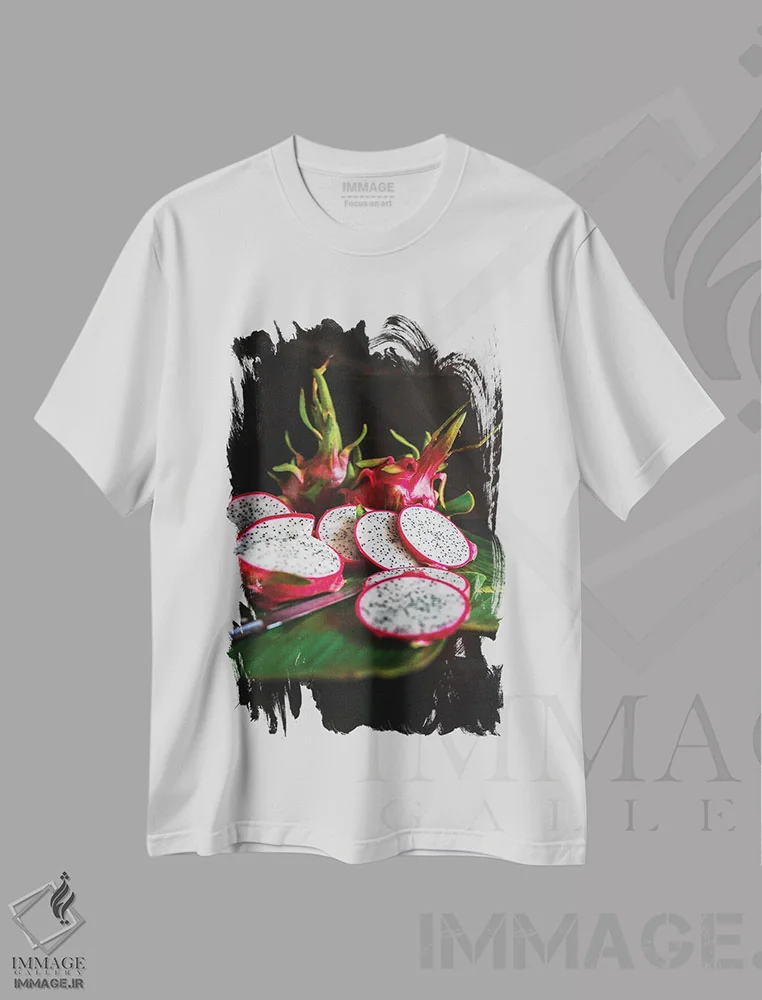 تیشرت سفید طرح دار درگون فروت ویتنامی، مدیوم اثر تای تو | فروشگاه ایماژ