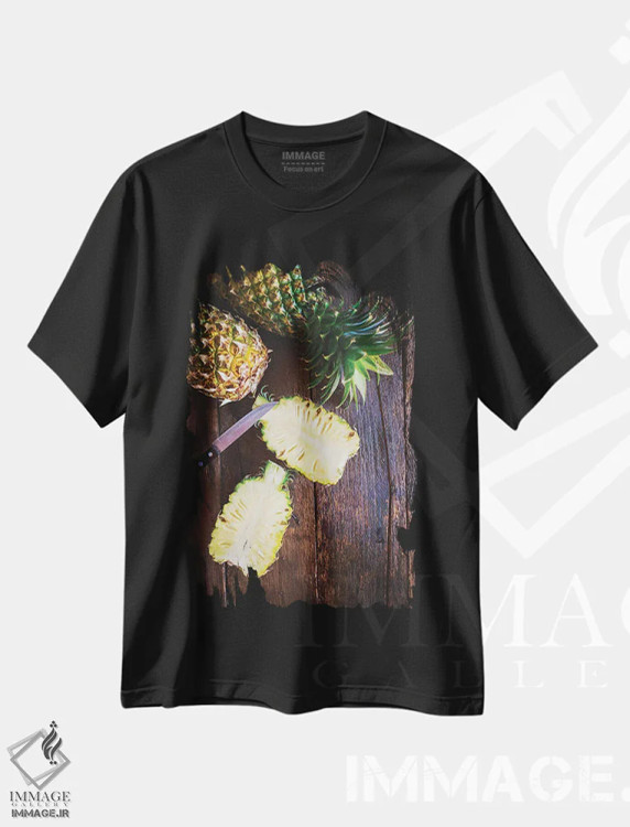 تیشرت مشکی طرح دار آناناس ویتنامی، مدیوم اثر تای تو | فروشگاه ایماژ