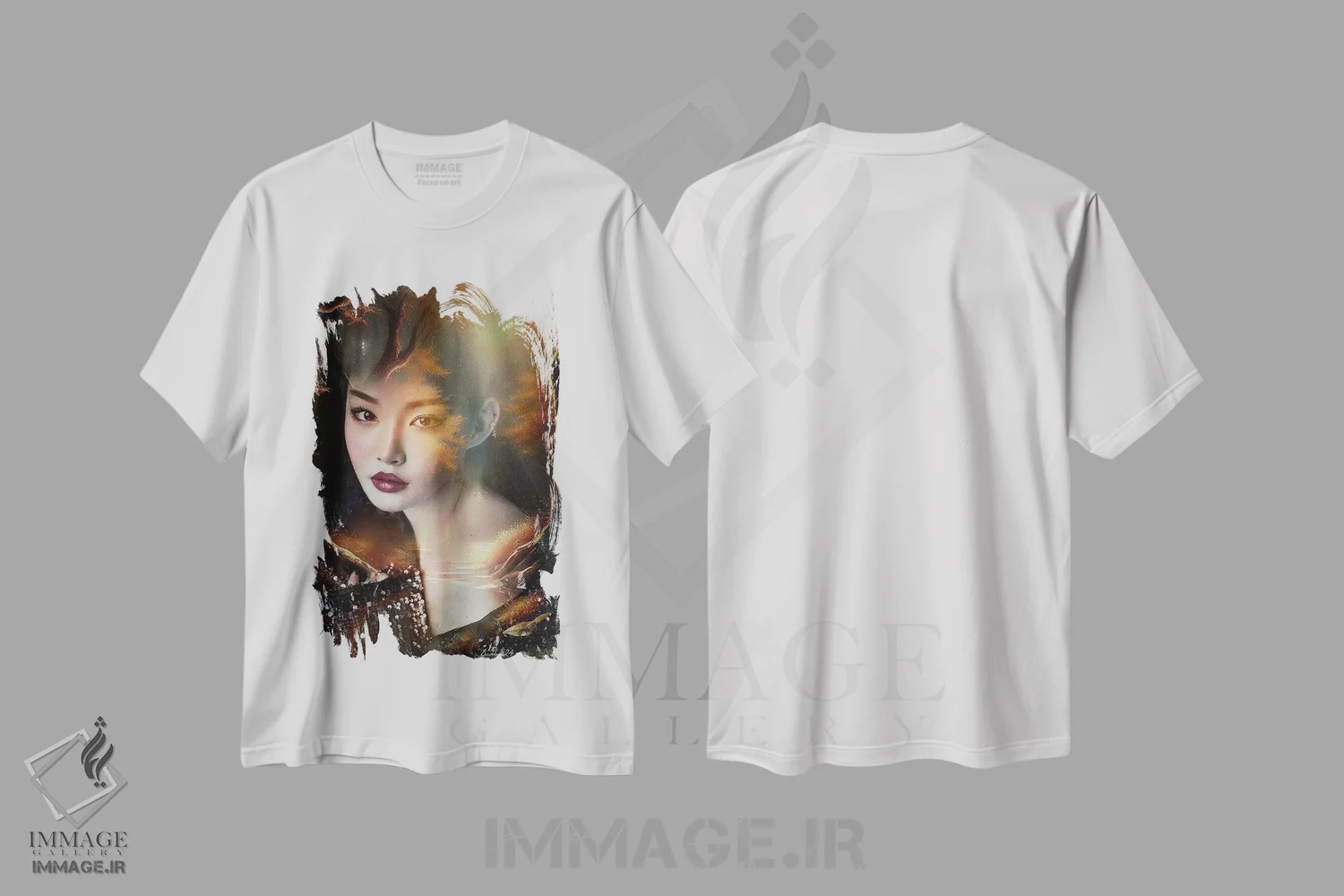 تیشرت سفید طرح دار افسون، دکور آسیایی اثر دومینیک بادوئل | immage.ir
