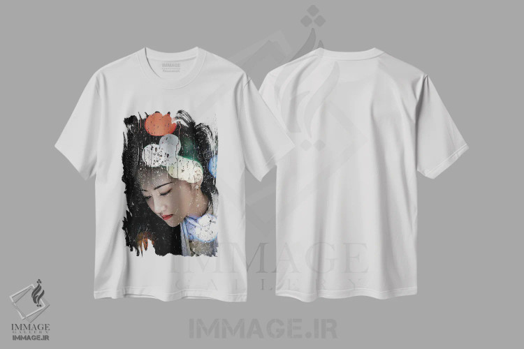 تیشرت سفید طرح دار چراغ های بارانی، دکور آسیایی اثر دومینیک بادوئل | immage.ir