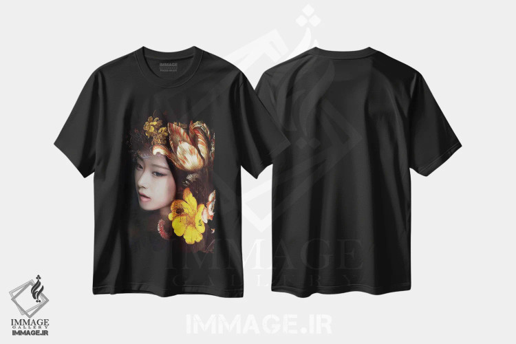 تیشرت مشکی طرح دار نوکتورن، هنر دیجیتال اثر دومینیک بادوئل | فروشگاه ایماژ