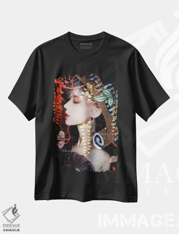 تیشرت مشکی طرح دار کیمونو ۲، دکور آسیایی اثر دومینیک بادوئل | immage.ir