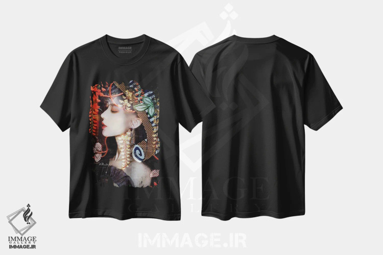 تیشرت مشکی طرح دار کیمونو ۲، دکور آسیایی اثر دومینیک بادوئل | immage.ir