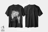 تیشرت مشکی طرح دار حوری غرق شده، دکور آسیایی اثر دومینیک بادوئل | فروشگاه ایماژ