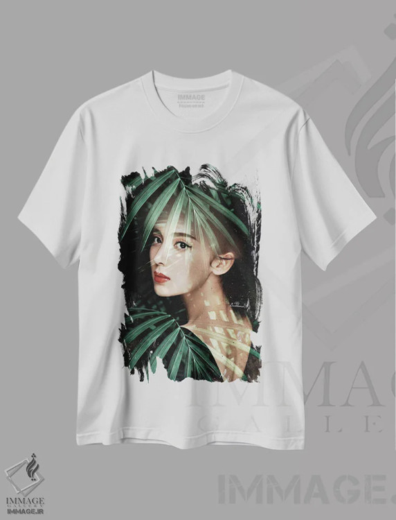 تیشرت سفید طرح دار بیرون از جنگل، دکور آسیایی اثر دومینیک بادوئل | فروشگاه ایماژ