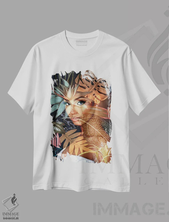 تیشرت سفید طرح دار آمانیرناس، هنر آمریکایی آفریقایی تبار اثر دومینیک بادوئل | فروشگاه ایماژ