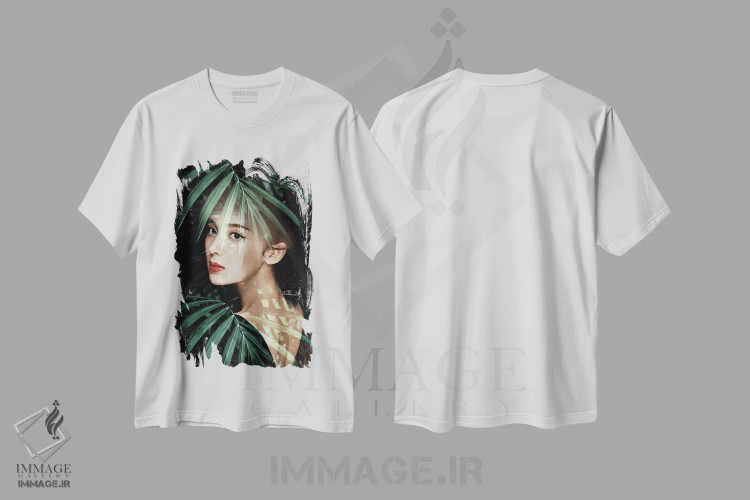 تیشرت سفید طرح دار بیرون از جنگل، دکور آسیایی اثر دومینیک بادوئل | فروشگاه ایماژ