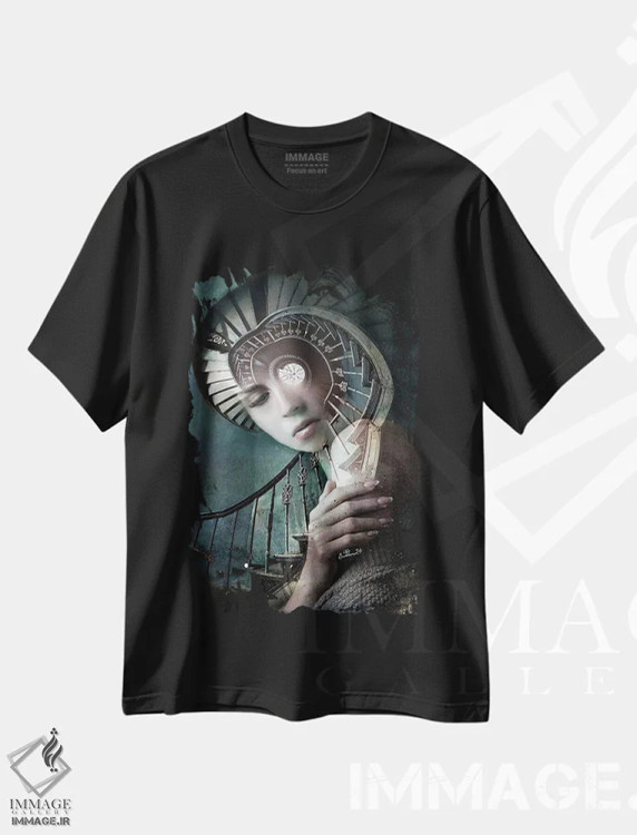 تیشرت مشکی طرح دار کبرا، هنر دیجیتال اثر دومینیک بادوئل | فروشگاه ایماژ