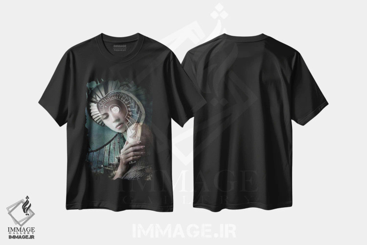 تیشرت مشکی طرح دار کبرا، هنر دیجیتال اثر دومینیک بادوئل | فروشگاه ایماژ