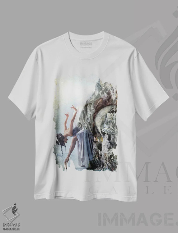 تیشرت سفید طرح دار قصهٔ پریان، هنر دیجیتال اثر دومینیک بادوئل | immage.ir