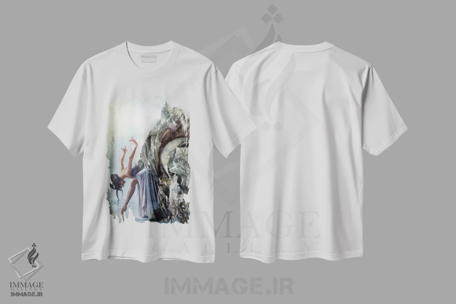 تیشرت سفید طرح دار قصهٔ پریان، هنر دیجیتال اثر دومینیک بادوئل | immage.ir