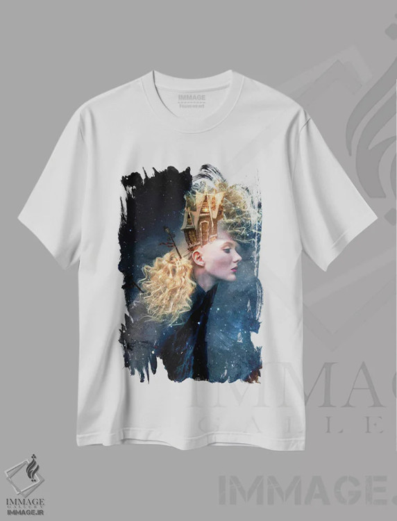 تیشرت سفید طرح دار پری کریسمس، هنر دیجیتال اثر دومینیک بادوئل | فروشگاه ایماژ