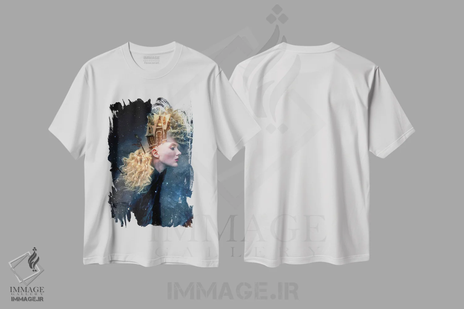 تیشرت سفید طرح دار پری کریسمس، هنر دیجیتال اثر دومینیک بادوئل | فروشگاه ایماژ