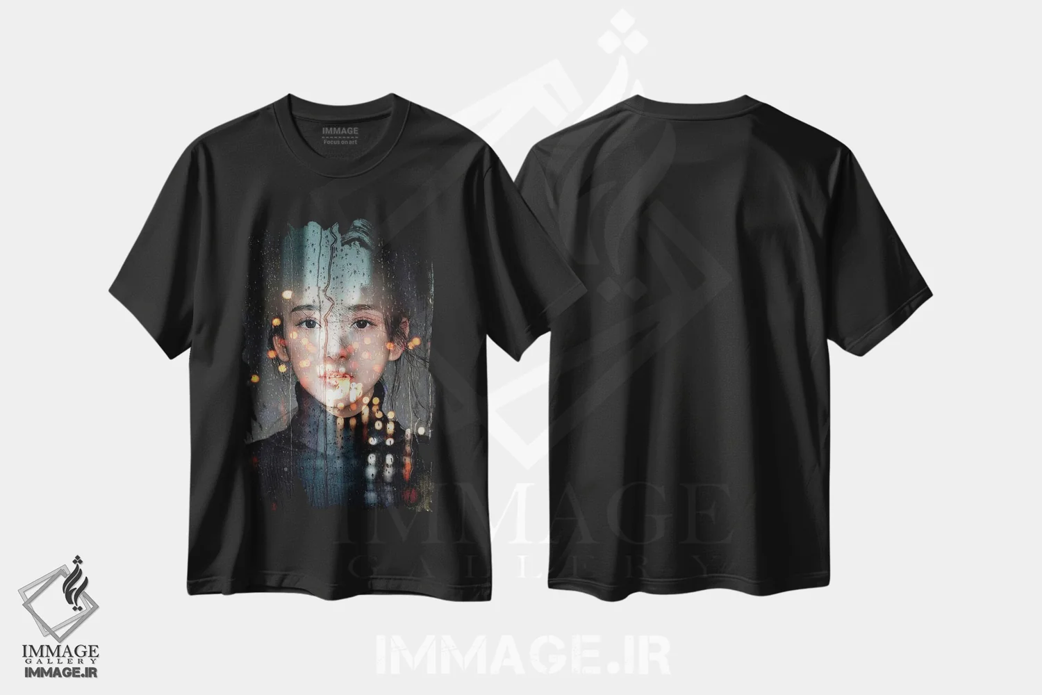 تیشرت مشکی طرح دار چراغ ها روشن، دکور آسیایی اثر دومینیک بادوئل | immage.ir