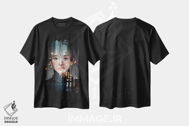 تیشرت مشکی طرح دار چراغ ها روشن، دکور آسیایی اثر دومینیک بادوئل | immage.ir