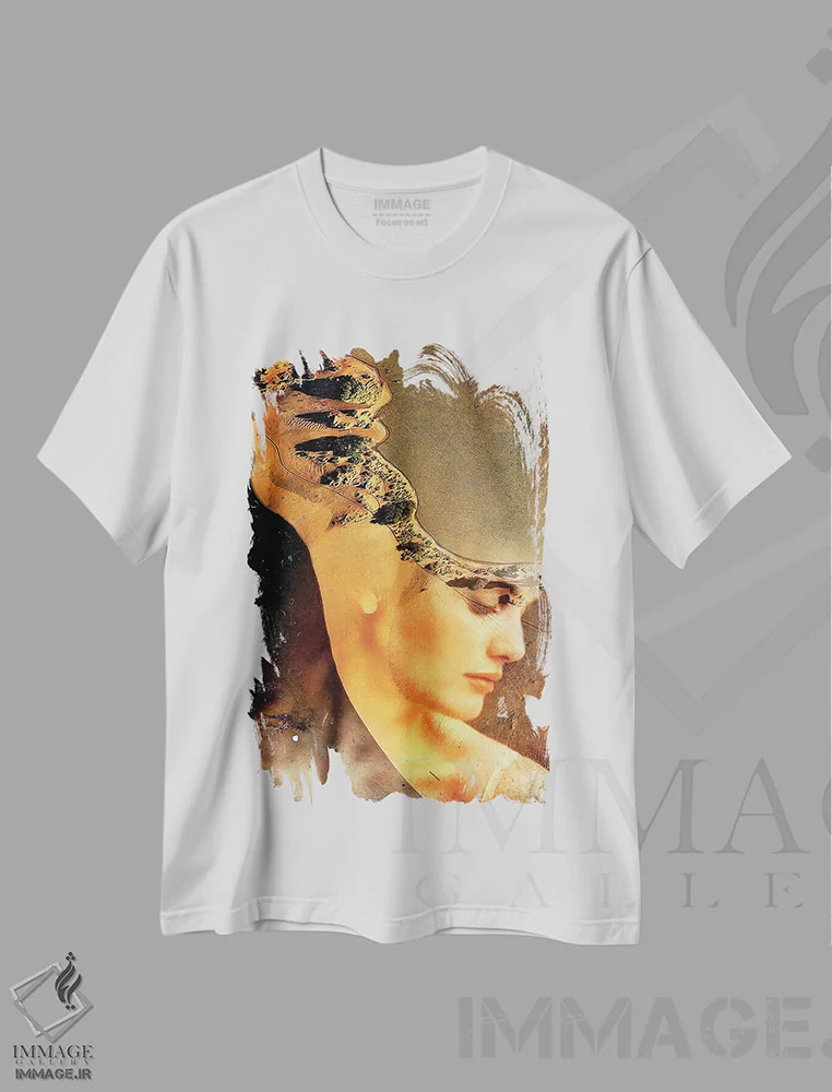 تیشرت سفید طرح دار نامیبیا، هنر دیجیتال اثر دومینیک بادوئل | فروشگاه ایماژ