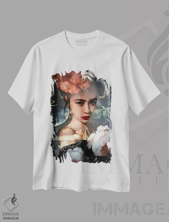تیشرت سفید طرح دار کنتسا، دکور آسیایی اثر دومینیک بادوئل | immage.ir