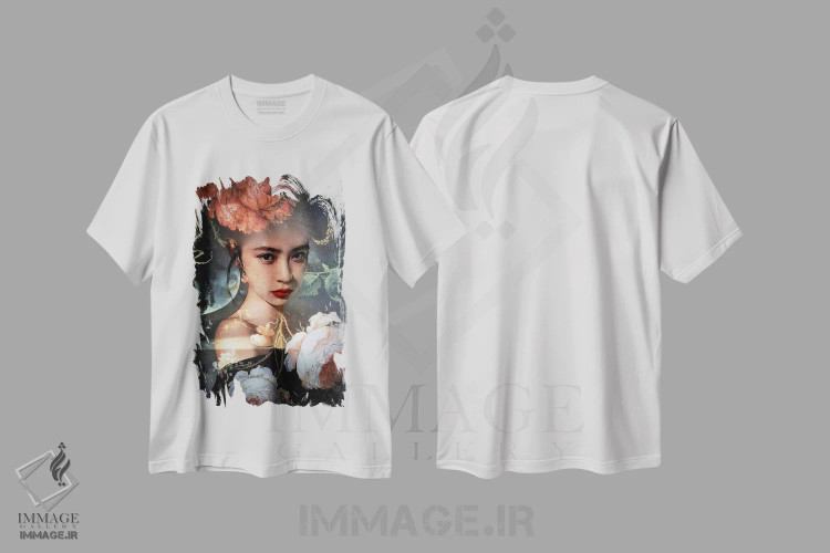 تیشرت سفید طرح دار کنتسا، دکور آسیایی اثر دومینیک بادوئل | immage.ir