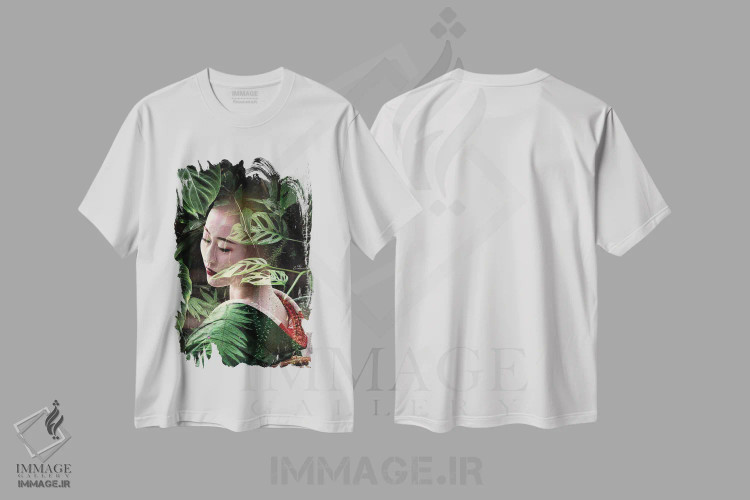 تیشرت سفید طرح دار گیشای گرمسیری، دکور آسیایی اثر دومینیک بادوئل | فروشگاه ایماژ