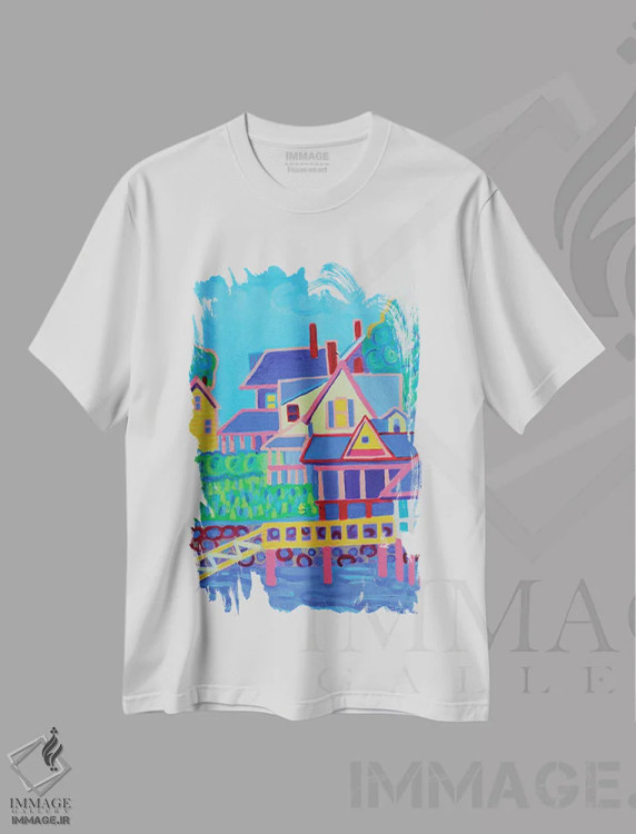 تیشرت سفید طرح دار آریای آنیسکوم، دکور معاصر اثر دبرا برتون رابینسون | فروشگاه ایماژ