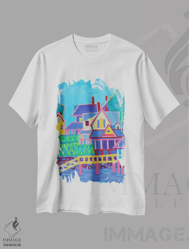 تیشرت سفید طرح دار آریای آنیسکوم، دکور معاصر اثر دبرا برتون رابینسون | فروشگاه ایماژ