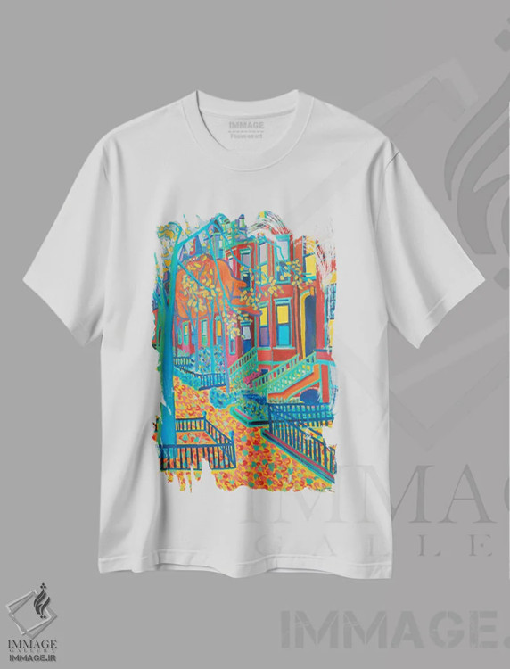 تیشرت سفید طرح دار در یک روز پاییزی، دکور معاصر اثر دبرا برتون رابینسون | immage.ir