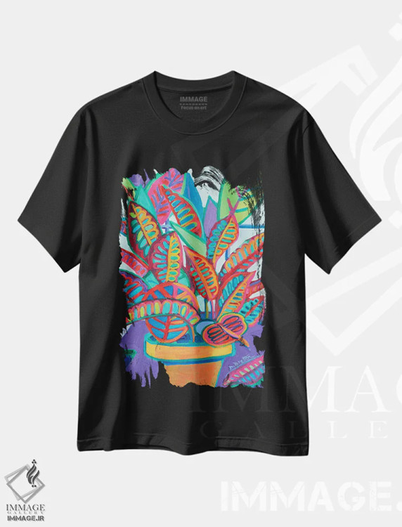 تیشرت مشکی طرح دار کروتون پترا جف، دکور معاصر اثر دبرا برتون رابینسون | immage.ir