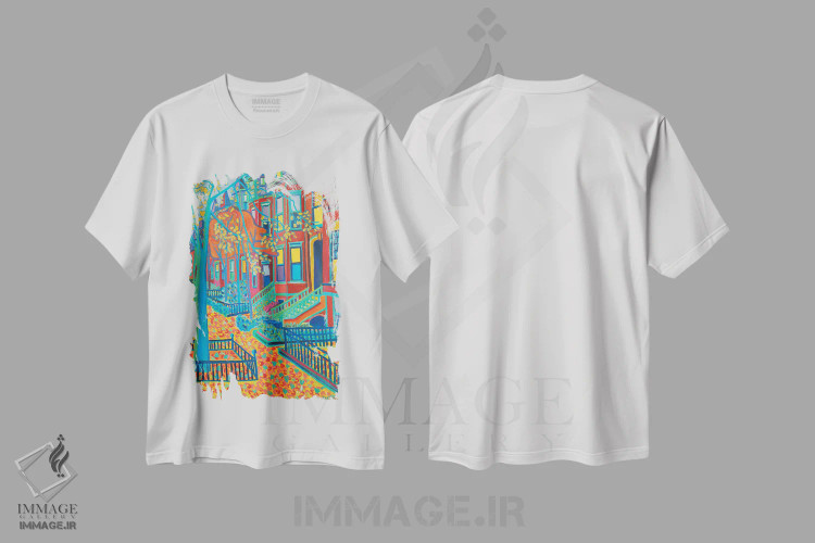 تیشرت سفید طرح دار در یک روز پاییزی، دکور معاصر اثر دبرا برتون رابینسون | immage.ir