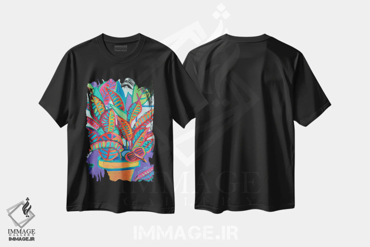 تیشرت مشکی طرح دار کروتون پترا جف، دکور معاصر اثر دبرا برتون رابینسون | immage.ir