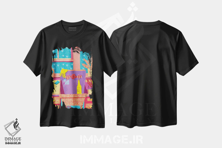 تیشرت مشکی طرح دار آشپزخانه کلیسا، مدیوم اثر دبرا برتون رابینسون | فروشگاه ایماژ