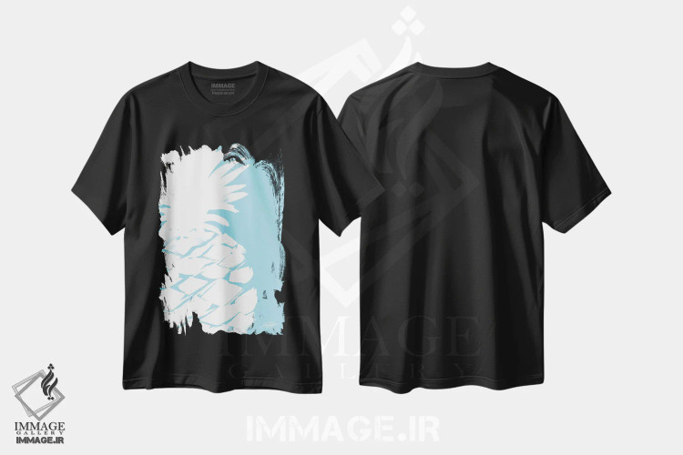 تیشرت مشکی طرح دار آناناس مدرن I، تزئینی اثر جولی دریسه | immage.ir