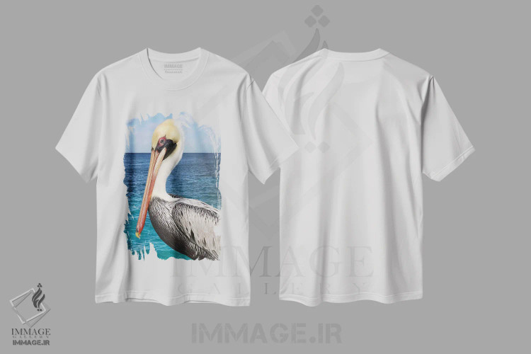 تیشرت سفید طرح دار پلیکان، تزئینی اثر جولی دریسه | immage.ir