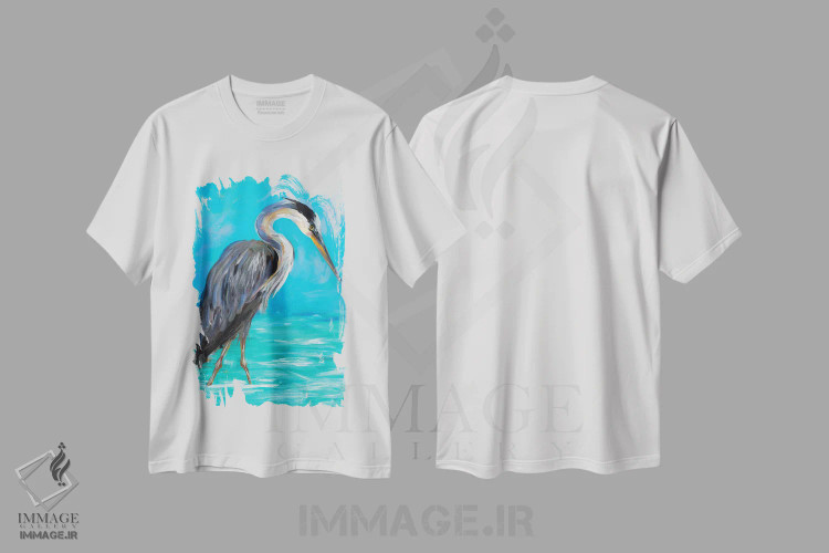 تیشرت سفید طرح دار پرنده ساحلی I، دکور ساحلی اثر جولی دریسه | immage.ir