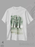 تیشرت سفید طرح دار جنگل سبز ۲، دکور معاصر اثر دوریس شَرِست | immage.ir