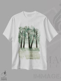 تیشرت سفید طرح دار جنگل سبز ۳، دکور معاصر اثر دوریس شَرِست | فروشگاه ایماژ