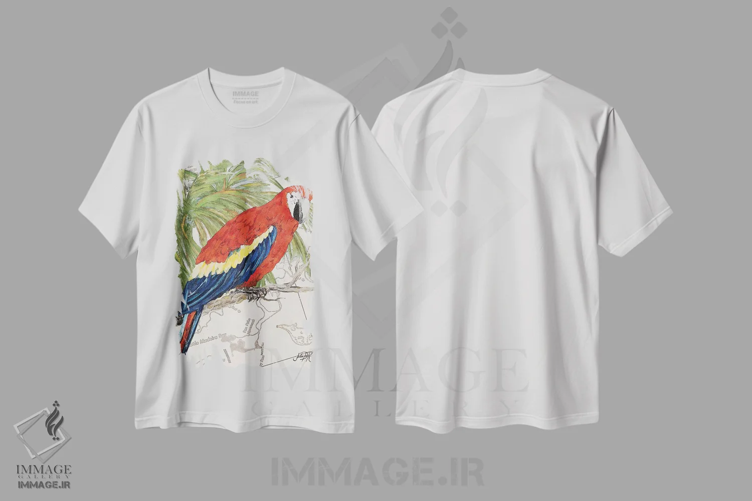 تیشرت سفید طرح دار یک پرنده دیگر در بهشت I، دکور ساحلی اثر جولی دریسه | immage.ir