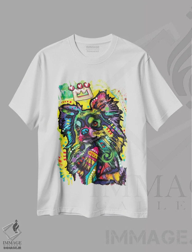 تیشرت سفید طرح دار ستاره، مدیوم اثر دین روسو | فروشگاه ایماژ