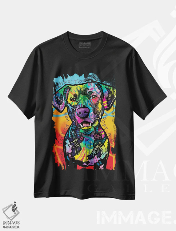 تیشرت مشکی طرح دار وفاداری بی قید و شرط، مدیوم اثر دین روسو | فروشگاه ایماژ