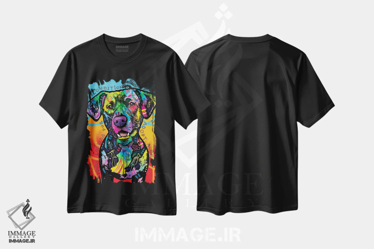 تیشرت مشکی طرح دار وفاداری بی قید و شرط، مدیوم اثر دین روسو | فروشگاه ایماژ