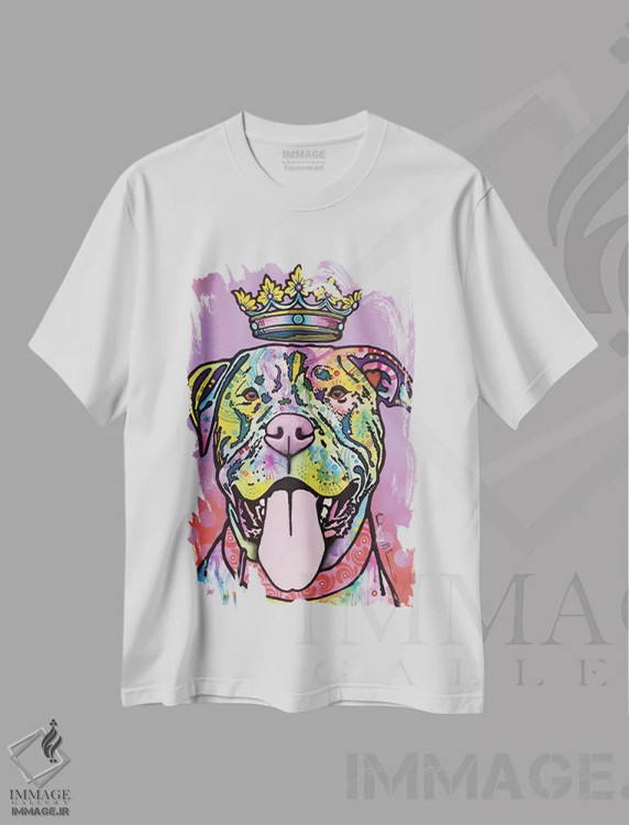 تیشرت سفید طرح دار امپراتوری، مدیوم اثر دین روسو | immage.ir