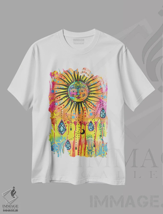 تیشرت سفید طرح دار تعادل کیهانی ۳، دکور معاصر اثر دین روسو | immage.ir