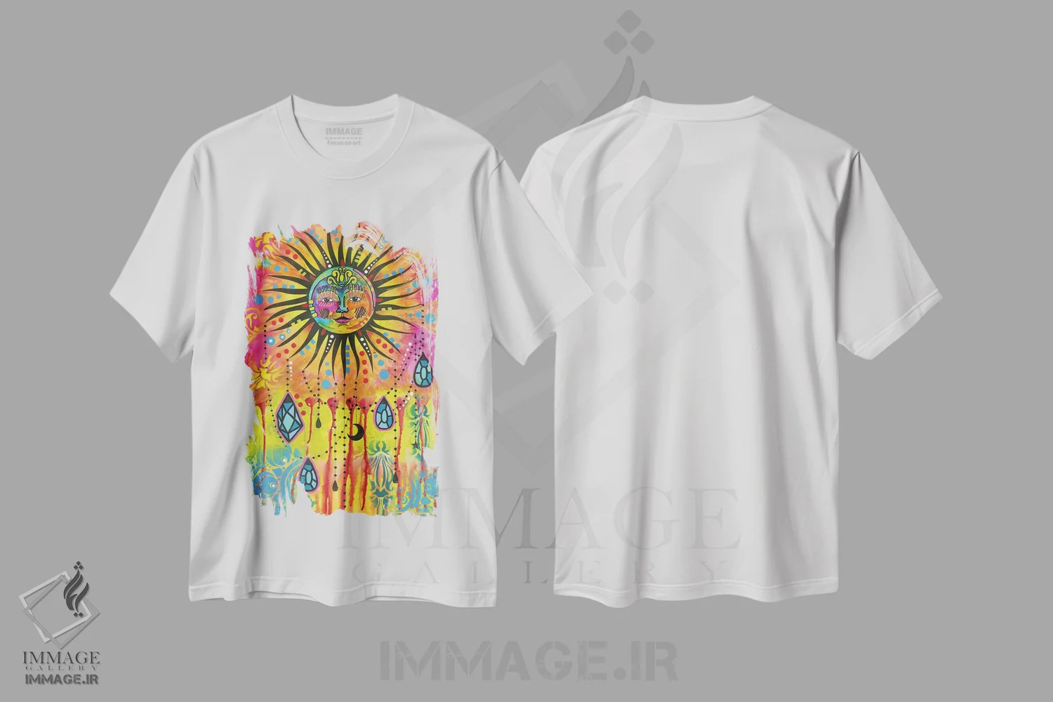 تیشرت سفید طرح دار تعادل کیهانی ۳، دکور معاصر اثر دین روسو | immage.ir