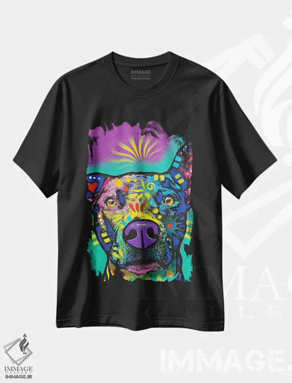 تیشرت مشکی طرح دار شوریده، دکور معاصر اثر دین روسو | immage.ir