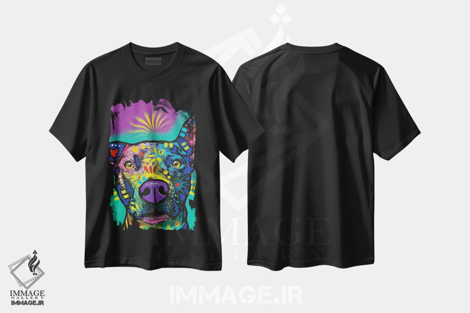 تیشرت مشکی طرح دار شوریده، دکور معاصر اثر دین روسو | immage.ir